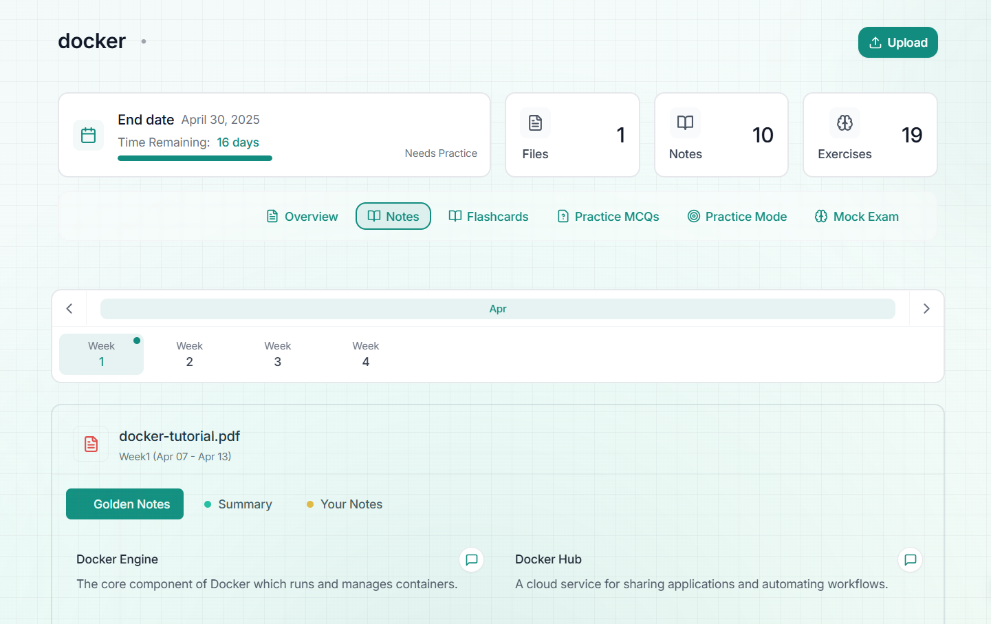 Smart Note-Taker interface showing converted notes
